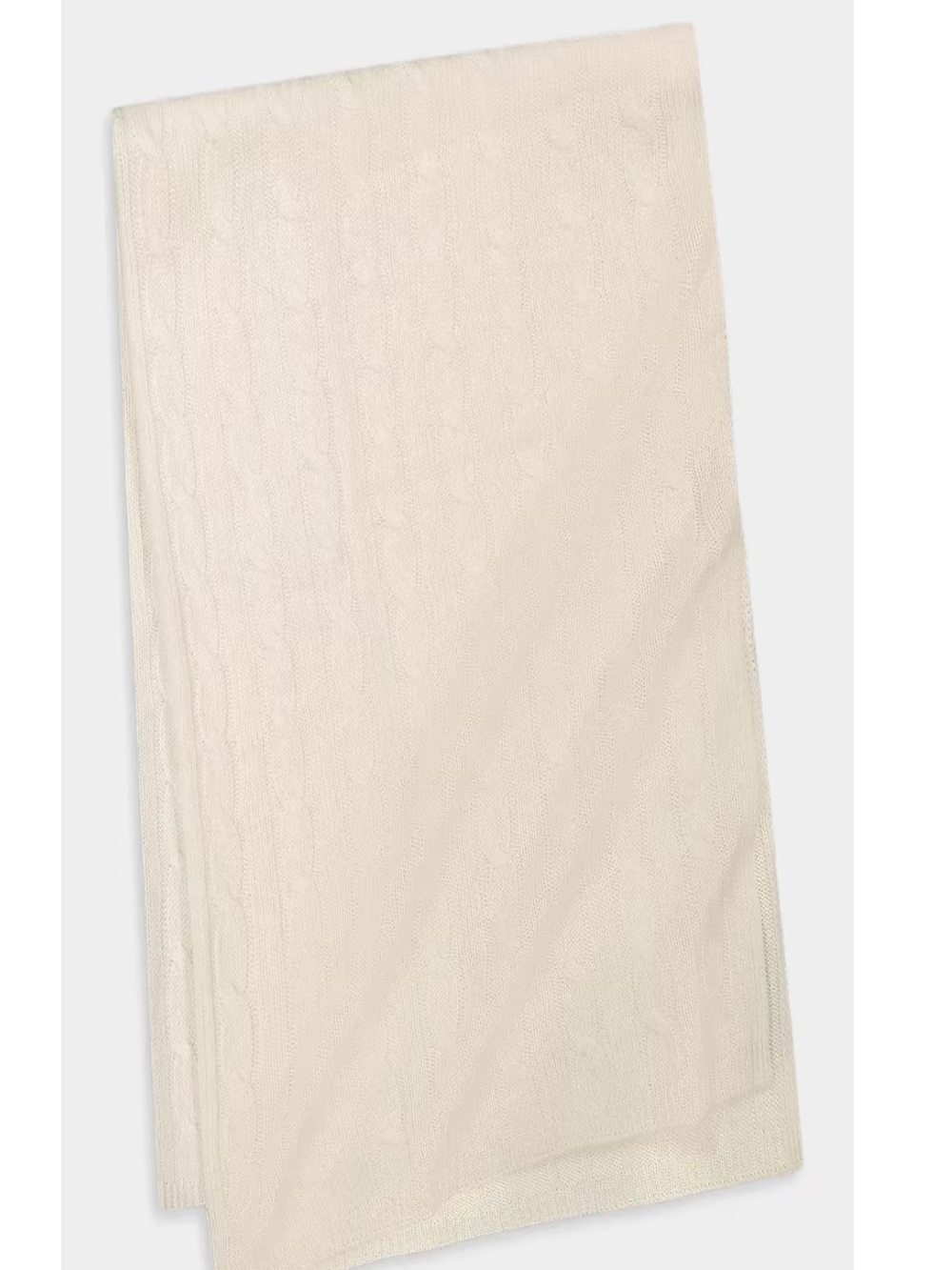 Sofia Kid's Pure Cashmere Cable Baby Blanket, Ivory, 30”x 40” NEW open package